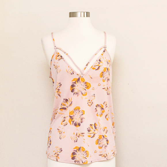 Free People Tops - Free People Mauve Floral Tank M